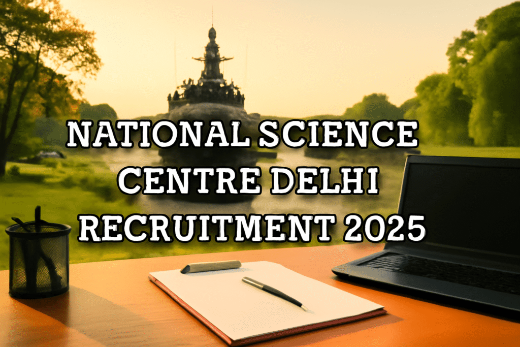 National Science Centre Recruitment 2025: Apply for Technician, Artist, and More