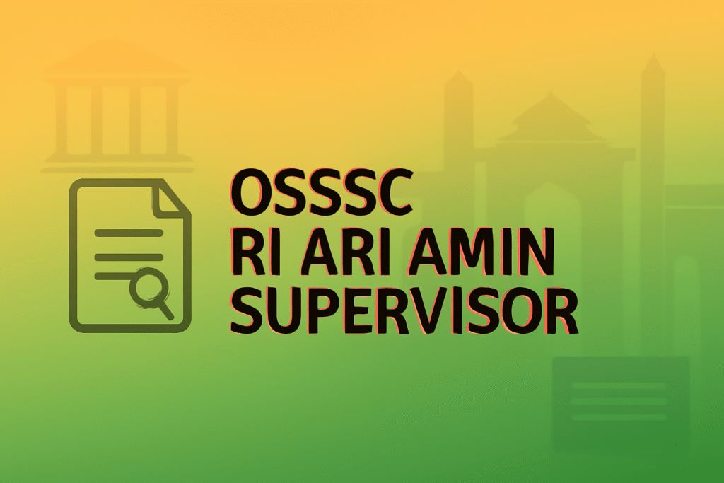 OSSSC RI ARI AMIN Supervisor 2025